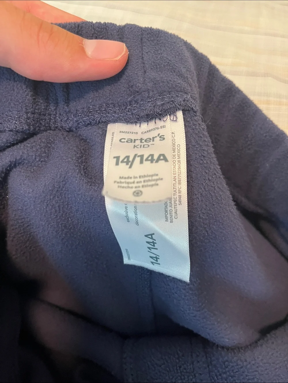 Carter's Navy Drawstring Fleece Joggers kids